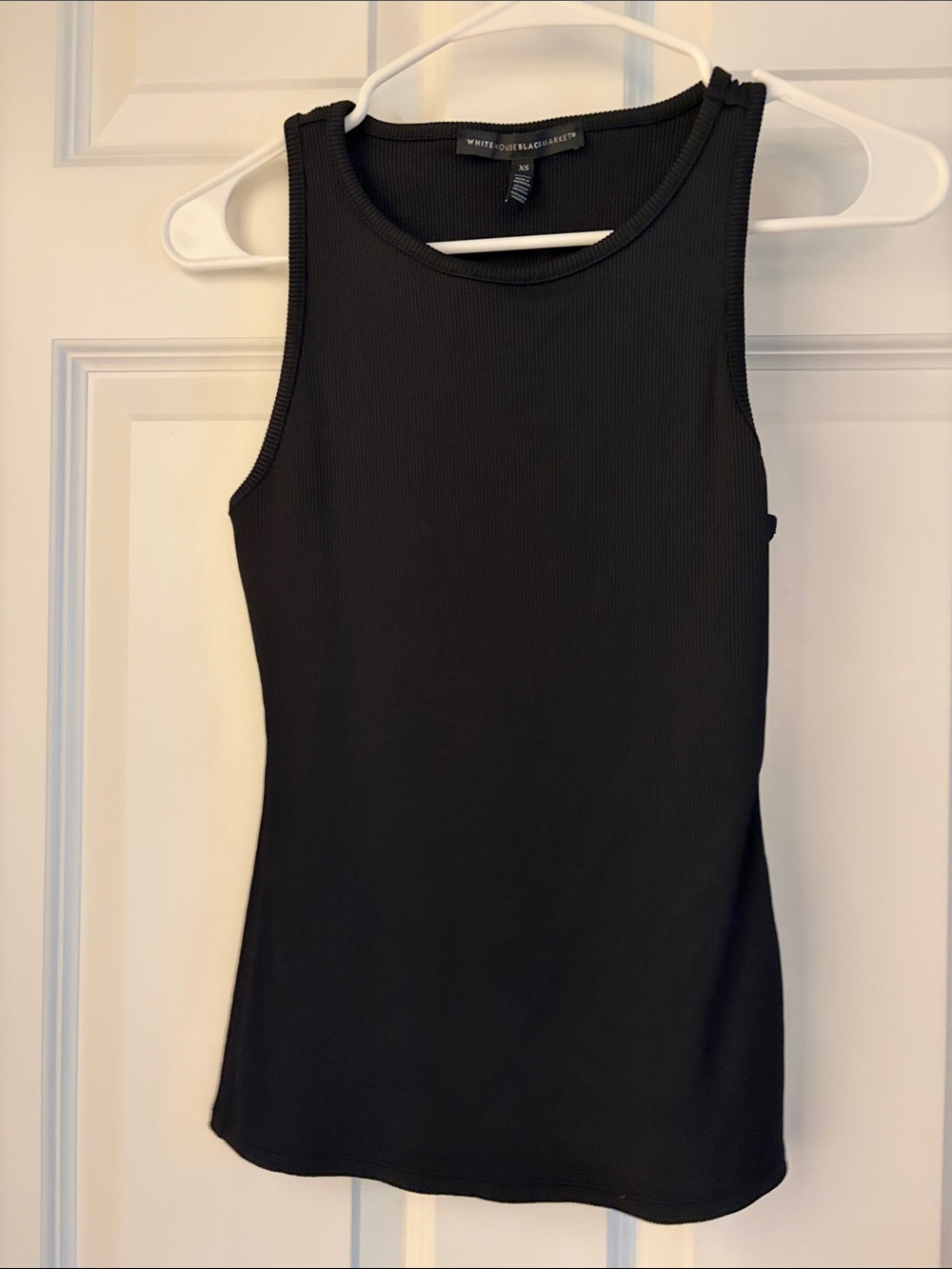 NWOT- White House Black Market Black Ribbed Tank Top